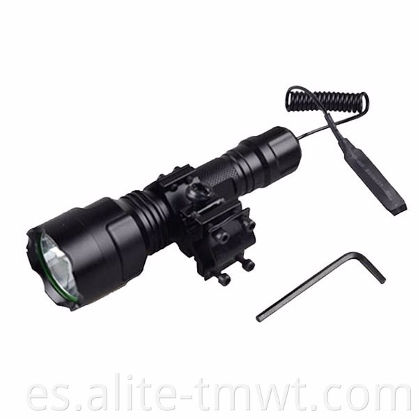 Torcha de caza C8 T6 LED LED ALUMINIO ALUMINIO Luz de antorcha con soporte